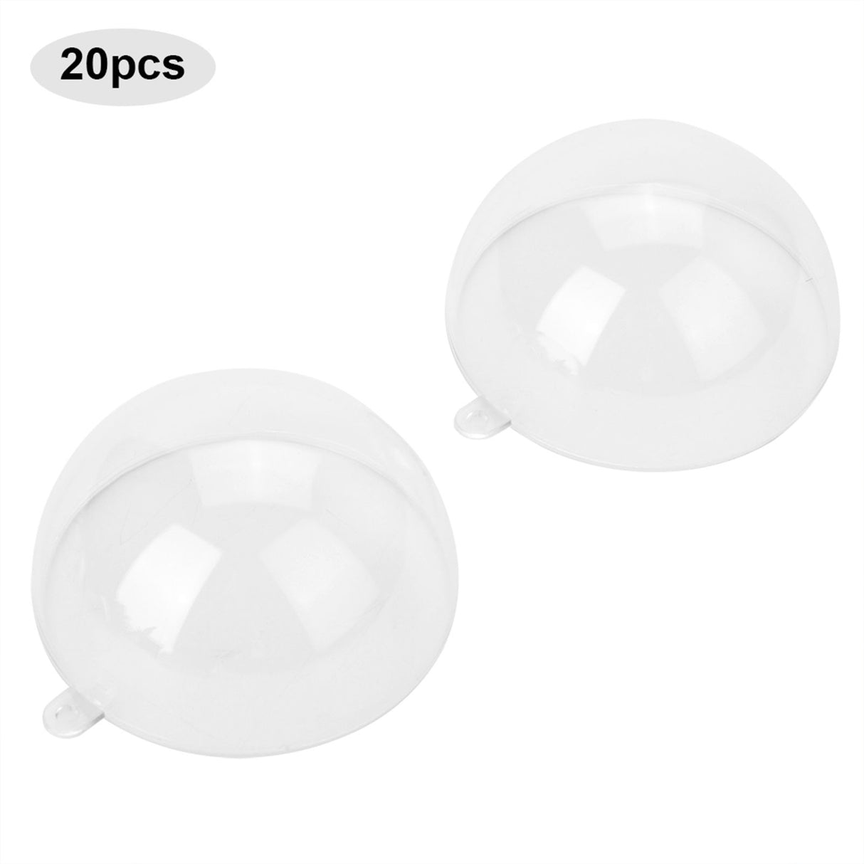 20 Pcs Clear Fillable Ornament Balls DIY Plastic Ball Christmas Decoration Tree Ball (5cm)