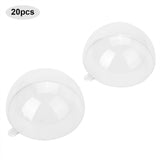 20 Pcs Clear Fillable Ornament Balls DIY Plastic Ball Christmas Decoration Tree Ball (5cm)