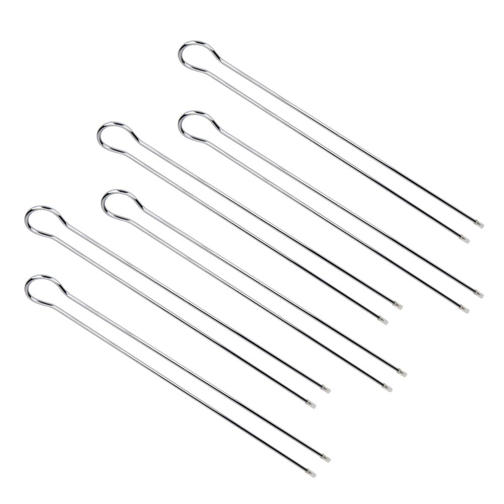 6Pcs Metal BBQ Grilling Fork Sticks Skewer BBQ Grill Set Outdoor Picnic Camping Barbecue