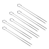 6Pcs Metal BBQ Grilling Fork Sticks Skewer BBQ Grill Set Outdoor Picnic Camping Barbecue - Front View