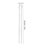 6Pcs Metal BBQ Grilling Fork Sticks Skewer BBQ Grill Set Outdoor Picnic Camping Barbecue - Low Angle