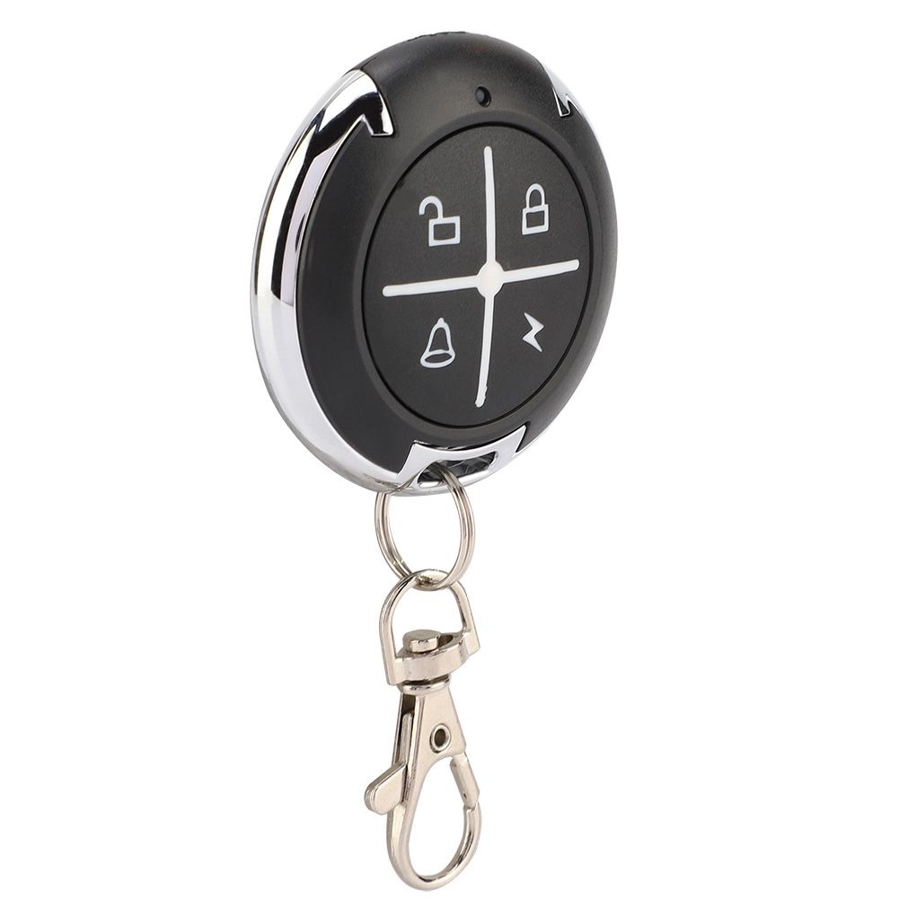 4 Key Black Round Auto Copy Garage Gate Door Wireless Remote Control(433MHZ)