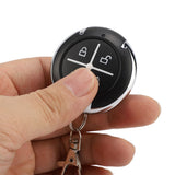 4 Key Black Round Auto Copy Garage Gate Door Wireless Remote Control(433MHZ) - Rear View