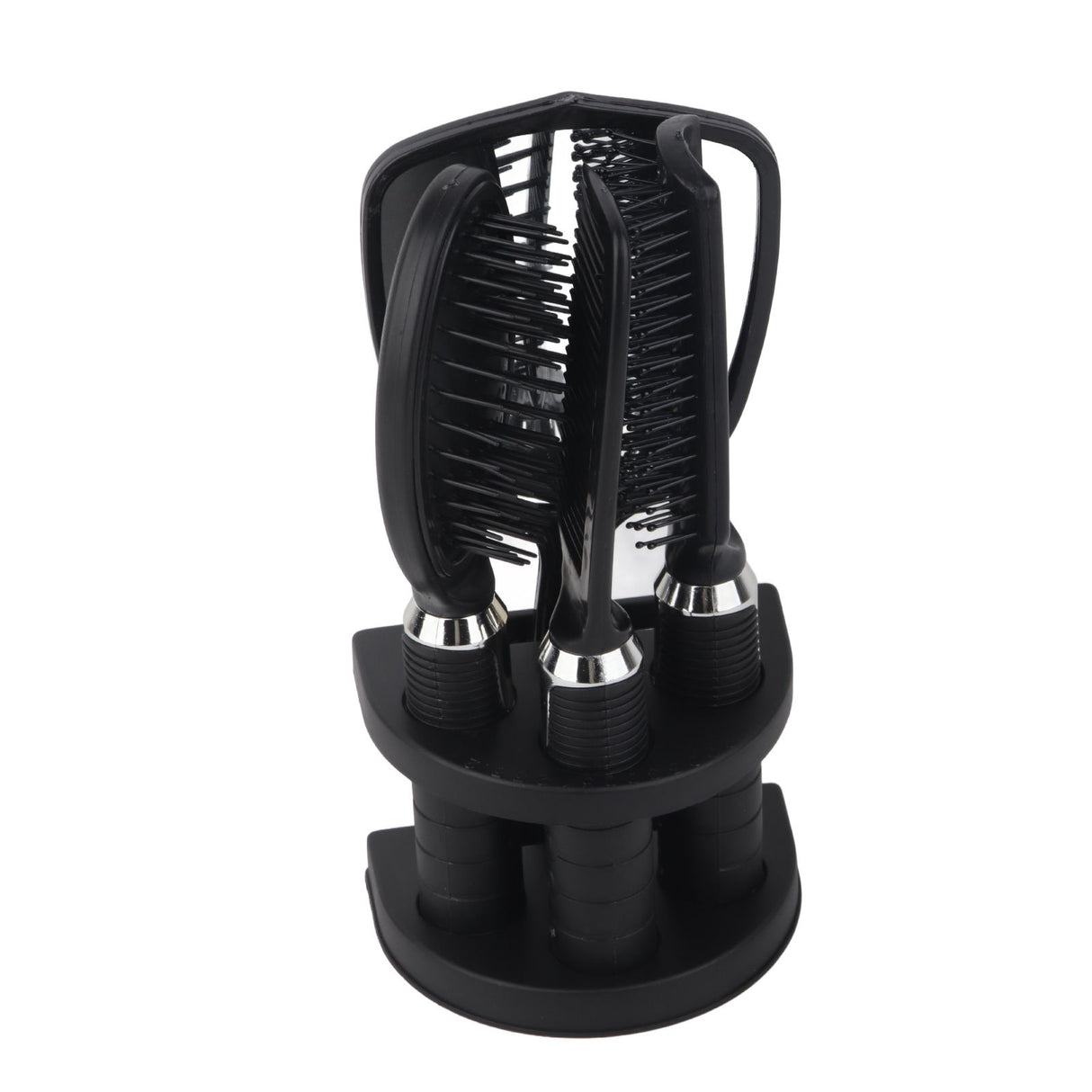 5PCS/Set Hair Comb Set Anti Static Hair Brush Black Mirror Comb Set Non Slip Handle Styling Comb Kit