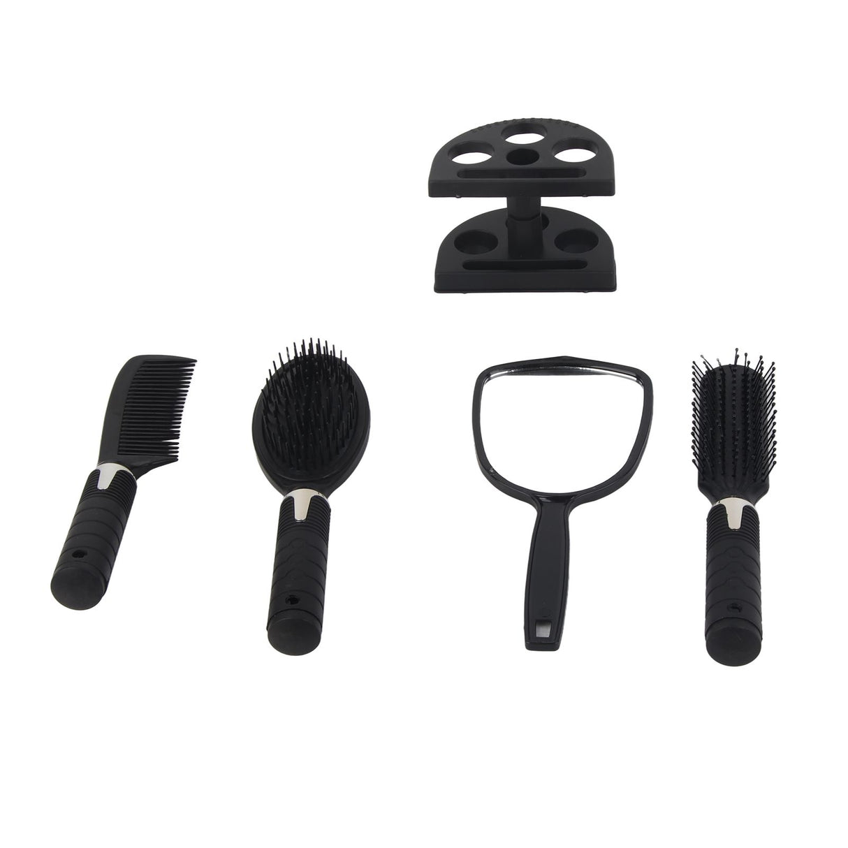 5PCS/Set Hair Comb Set Anti Static Hair Brush Black Mirror Comb Set Non Slip Handle Styling Comb Kit