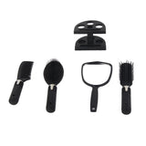 5PCS/Set Hair Comb Set Anti Static Hair Brush Black Mirror Comb Set Non Slip Handle Styling Comb Kit