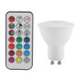 New GU10 3W RGB Warm White Color Changing LED Light Bulb Lamp with Remote Control