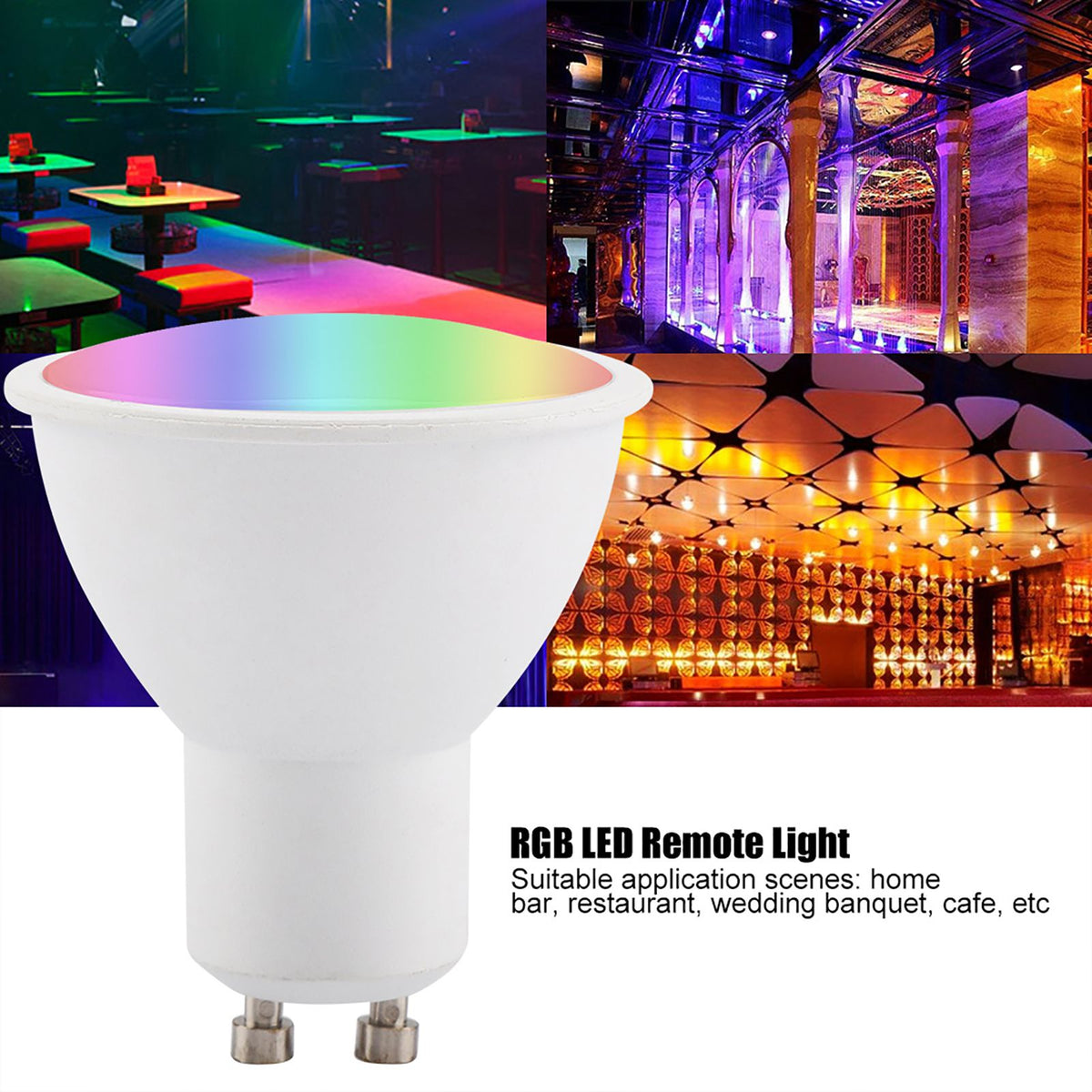 New GU10 3W RGB Warm White Color Changing LED Light Bulb Lamp with Remote Control