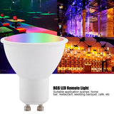 New GU10 3W RGB Warm White Color Changing LED Light Bulb Lamp with Remote Control - Front View