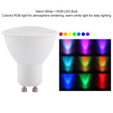 New GU10 3W RGB Warm White Color Changing LED Light Bulb Lamp with Remote Control