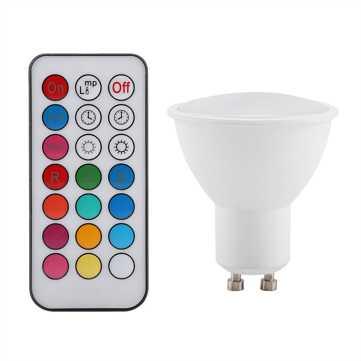 New GU10 3W RGB Warm White Color Changing LED Light Bulb Lamp with Remote Control
