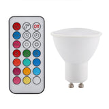 New GU10 3W RGB Warm White Color Changing LED Light Bulb Lamp with Remote Control
