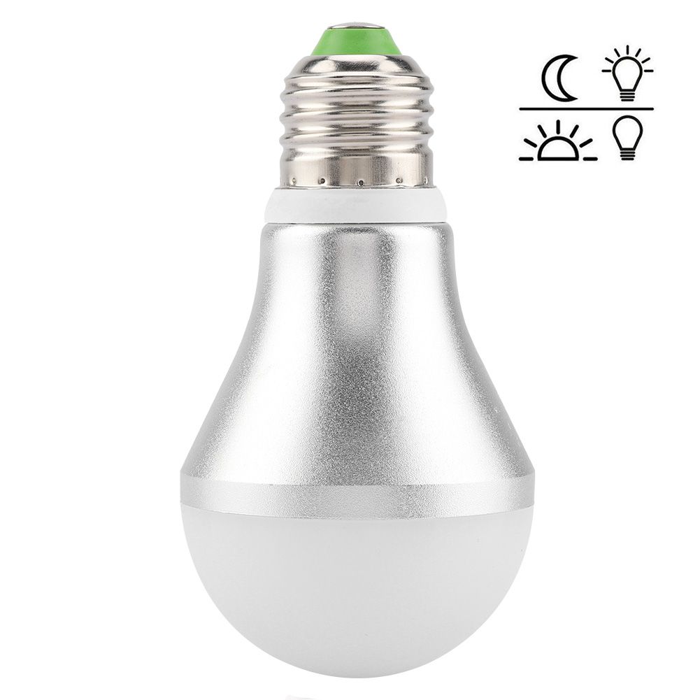E27 5W LED Automatic Sensor LED Light Control Bulb Lamp 6500K AC85-265V