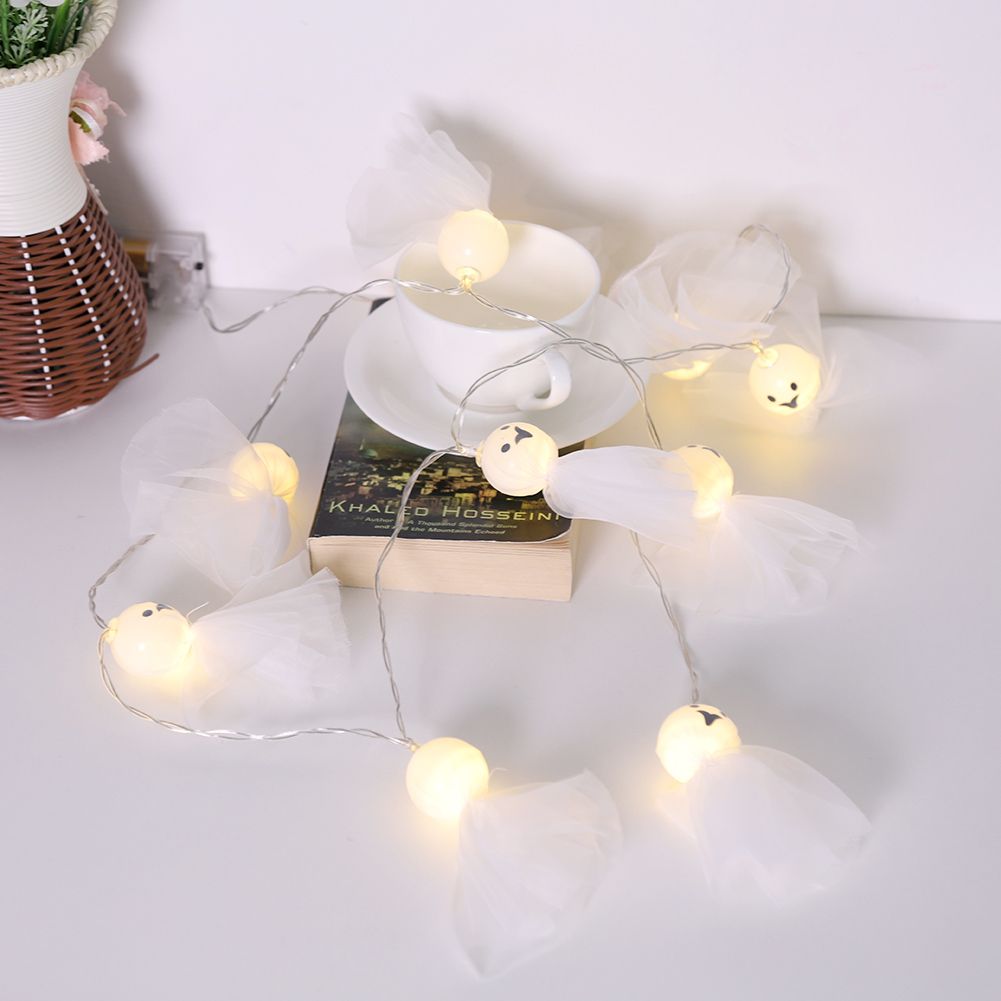 1.5M 10 LED Ghost Elf Grimace Fairy Lights String Halloween Party Props Decorations