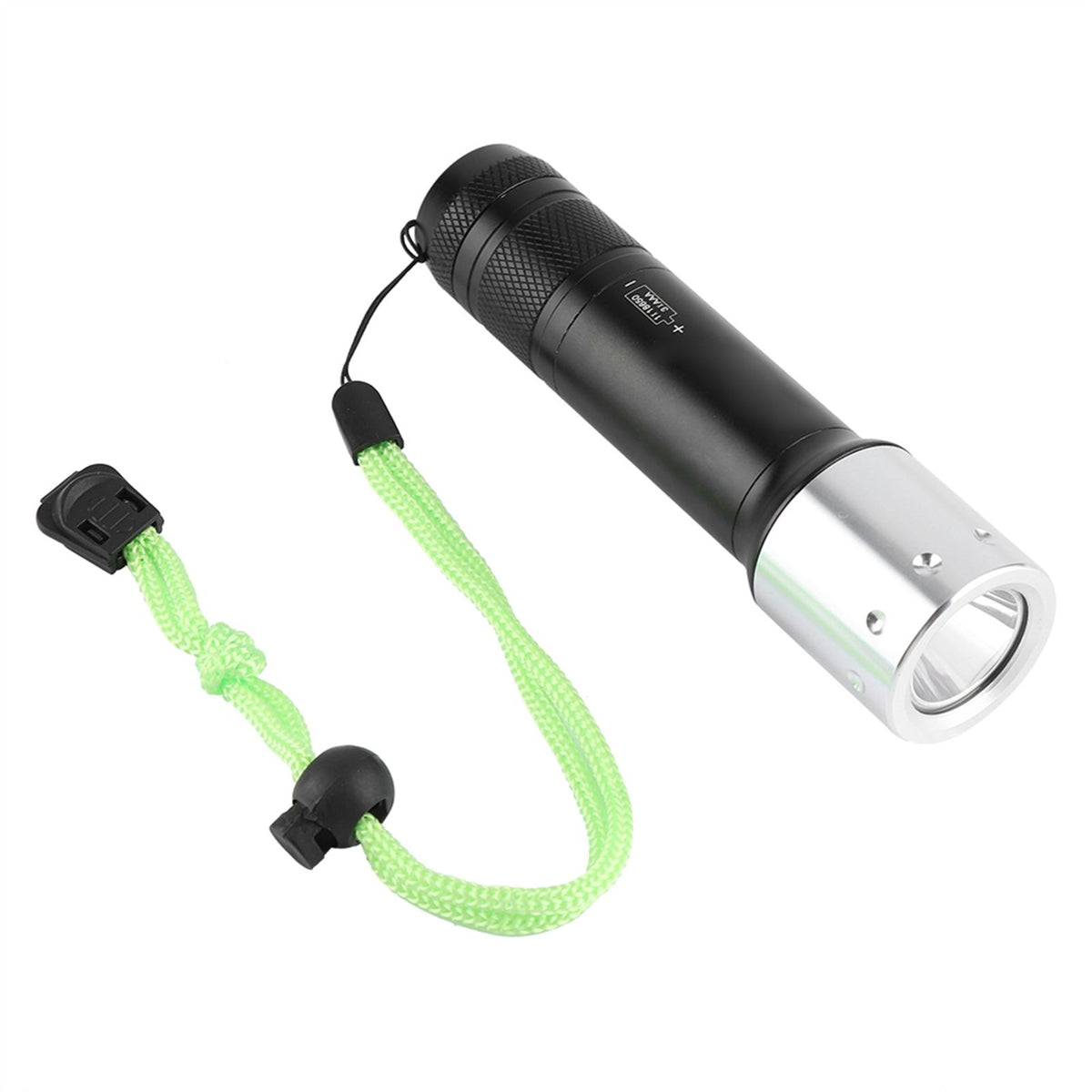 Aluminum Alloy Portable LED Waterproof Diving Flashlight Torch Outdoor 3 Modes Adjustable