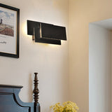 12W Modern LED Wall Mounted Sconce Light Decor Lamp Warm White for Bedroom (Black)