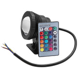 RGB LED Underwater Light Waterproof Multi color Outdoor Garden Spotlight AC/DC 12V (black)