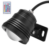 RGB LED Underwater Light Waterproof Multi color Outdoor Garden Spotlight AC/DC 12V (black) - Top-Down View