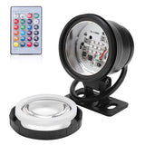 RGB LED Underwater Light Waterproof Multi color Outdoor Garden Spotlight AC/DC 12V (black) - 45-Degree Angle