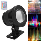 RGB LED Underwater Light Waterproof Multi color Outdoor Garden Spotlight AC/DC 12V (black) - Rear View