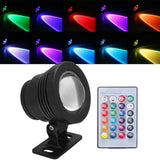 RGB LED Underwater Light Waterproof Multi color Outdoor Garden Spotlight AC/DC 12V (black)