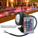 RGB LED Underwater Light Waterproof Multi color Outdoor Garden Spotlight AC/DC 12V (black) - Extra Image