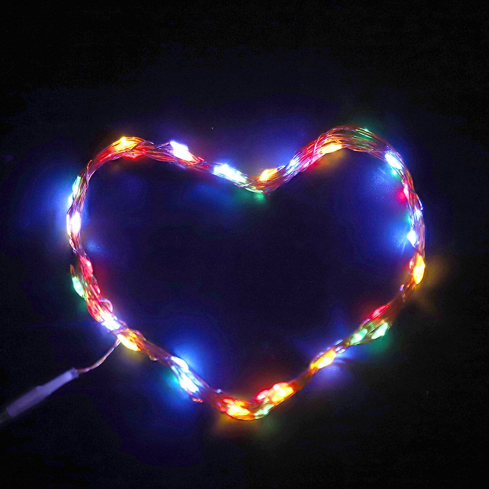 3m 30LEDs Copper Wire Battery Powered String Fairy Light Xmas Wedding Lamp DIY (Colorful)