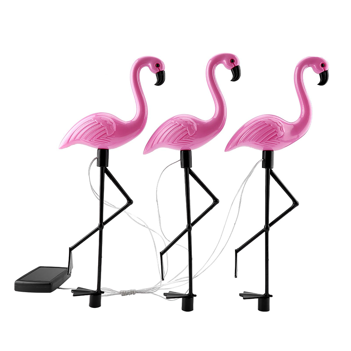 3 In 1 LED Flamingo Solar Power Light for Outdoor Waterproof Yard Garden Lawn Lamp