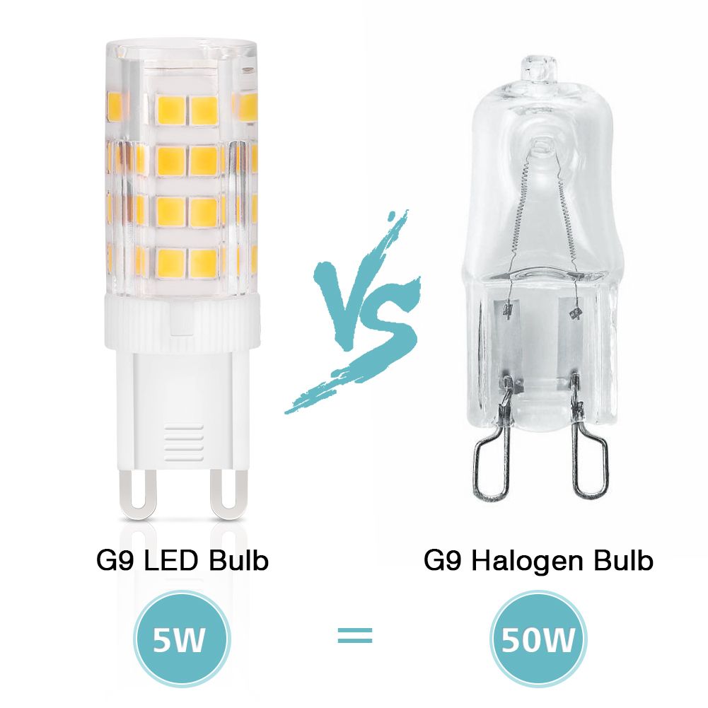 FBA Warm White No stroboscopic 5W G9 Corn Bulb Ceramic Highlight (6 Pack) AC110-130V