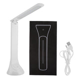 Rechargeable Folding LED Light Desk Table Desktop Lamp Eye Care for Reading Study Lighting