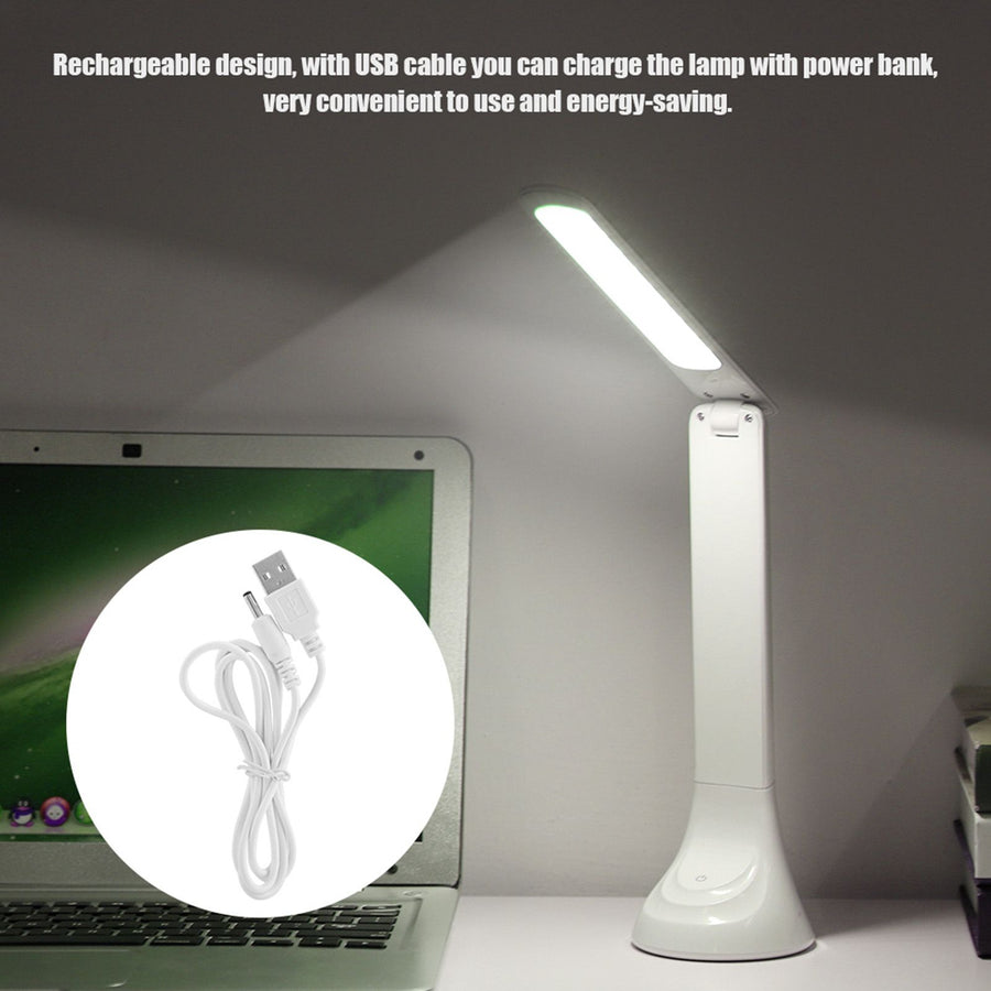 Rechargeable Folding LED Light Desk Table Desktop Lamp Eye Care for Reading Study Lighting