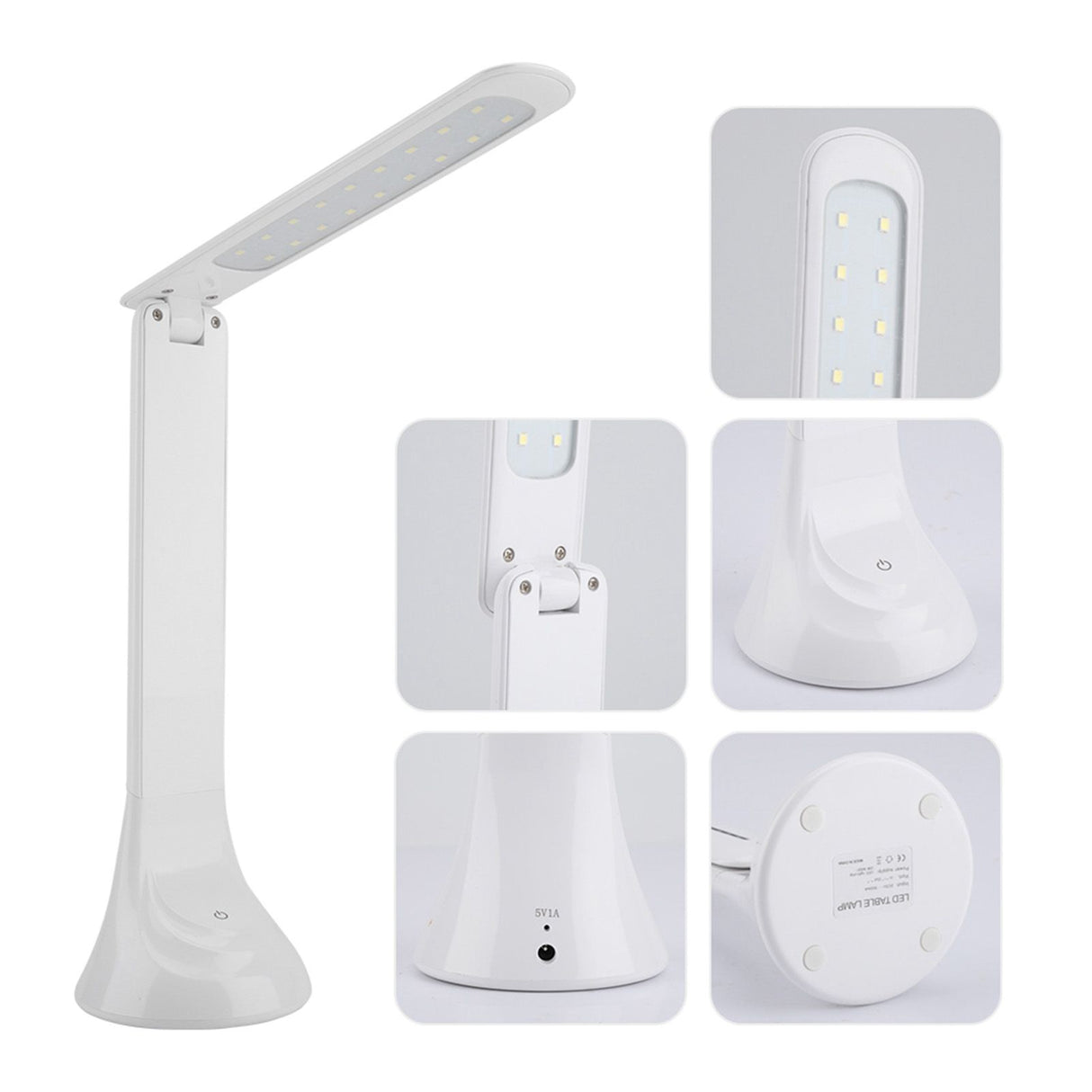 Rechargeable Folding LED Light Desk Table Desktop Lamp Eye Care for Reading Study Lighting