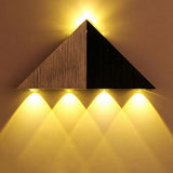 AC85-265V 5W LED Wall Light Triangle Sconce Lamp for Home Bedroom Bar Cafe Cold White - Close-Up Angle