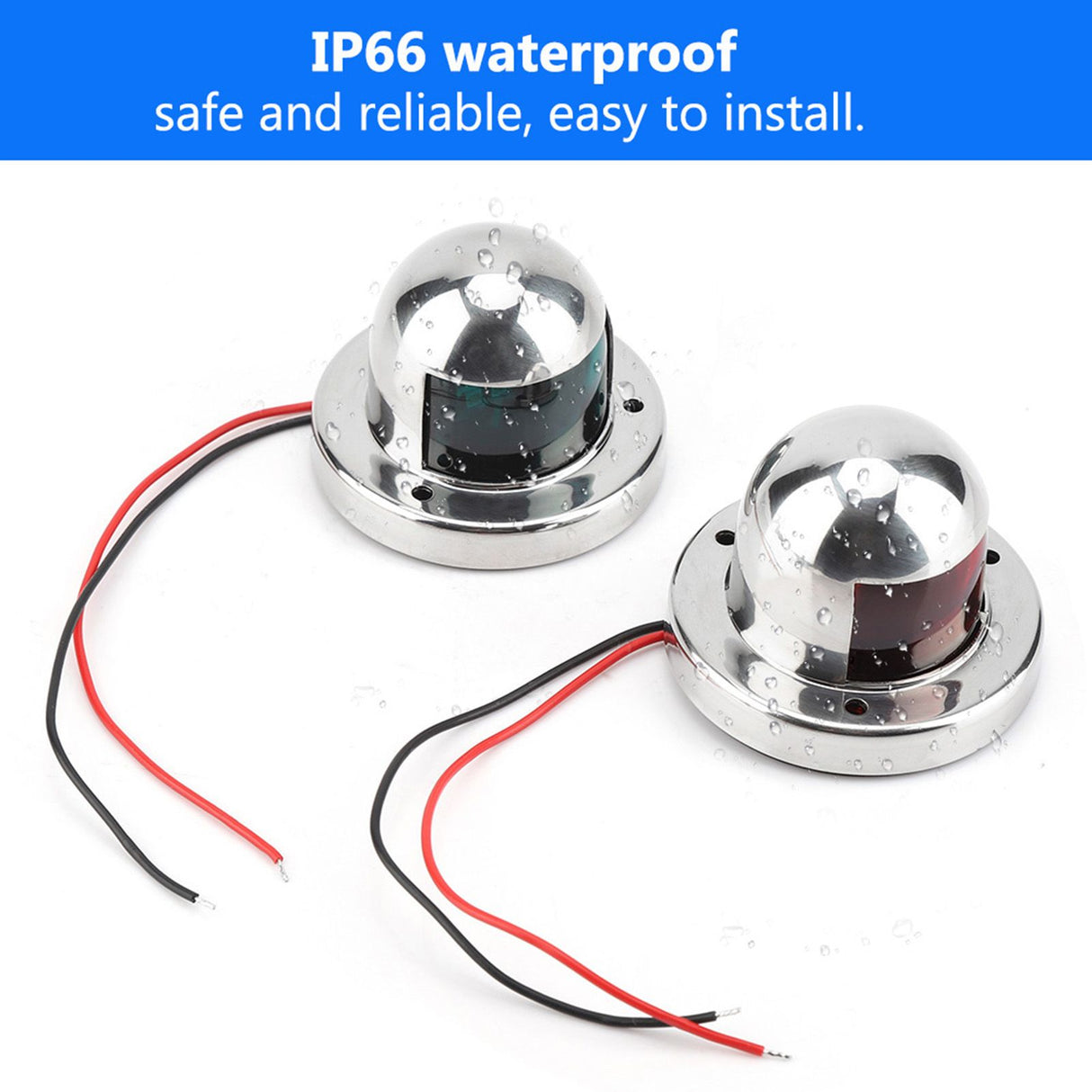 Boat Navigation 12V Marine Yacht Light LED Bow Side Lights Pontoons Sailing Signal Lamp