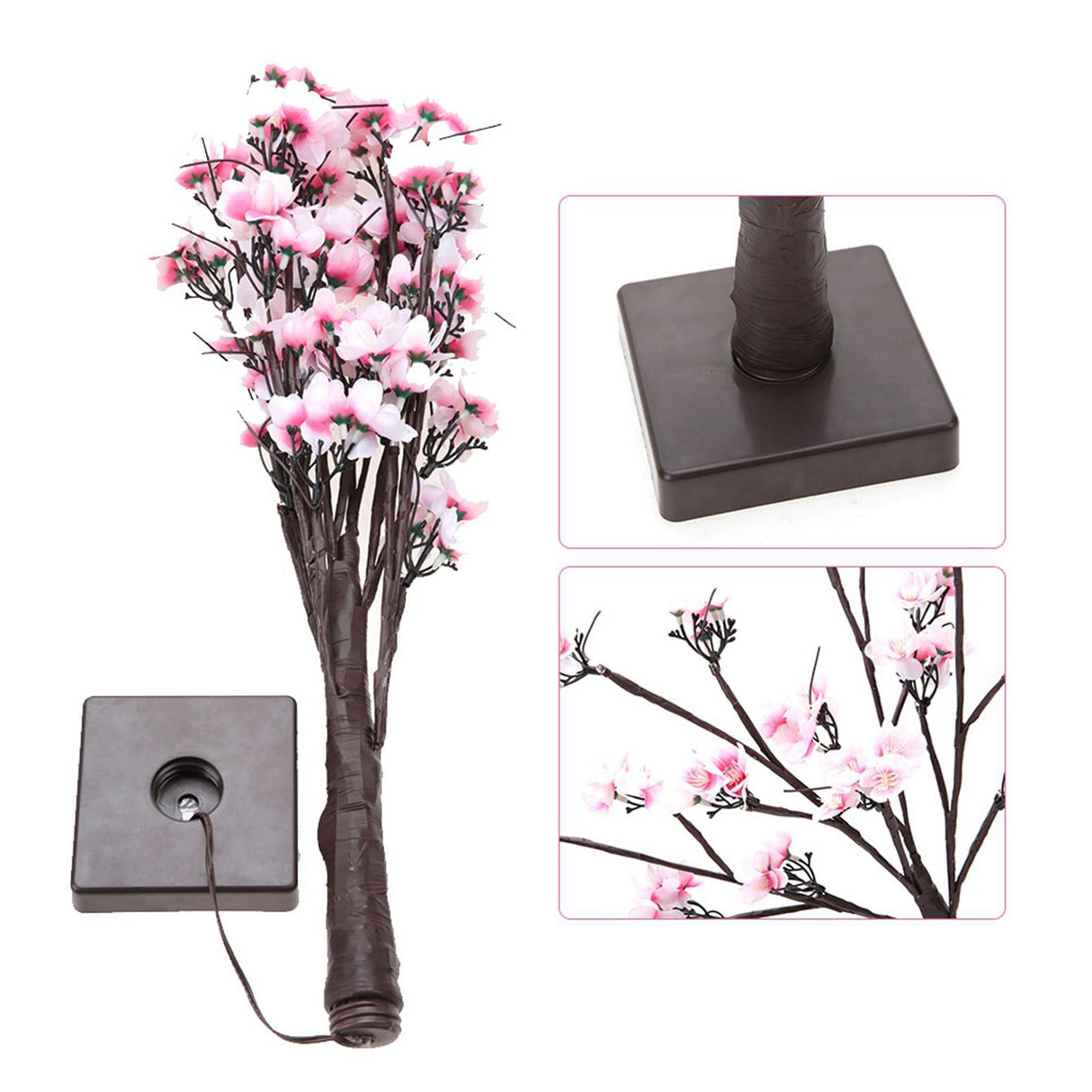 Indoor 24pcs LED Cherry Tree Shape Lamp Home Party Decor Light