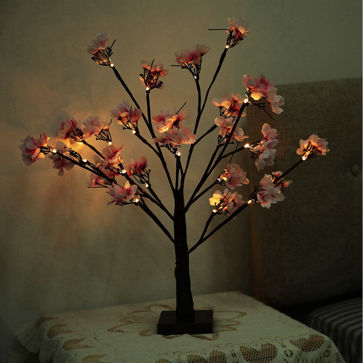 Indoor 24pcs LED Cherry Tree Shape Lamp Home Party Decor Light