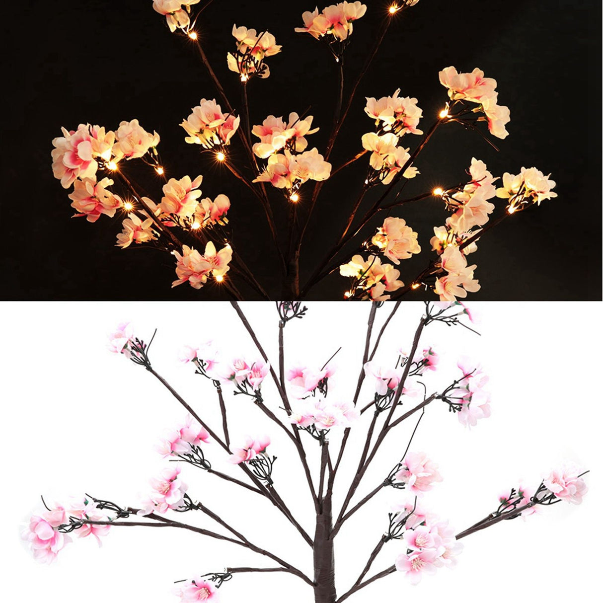 Indoor 24pcs LED Cherry Tree Shape Lamp Home Party Decor Light
