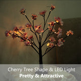 Indoor 24pcs LED Cherry Tree Shape Lamp Home Party Decor Light
