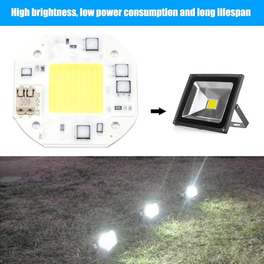 AC100-260V 30W Cold White High Power Integrated Chip Light Source COB Bead Spotlight Bulb
