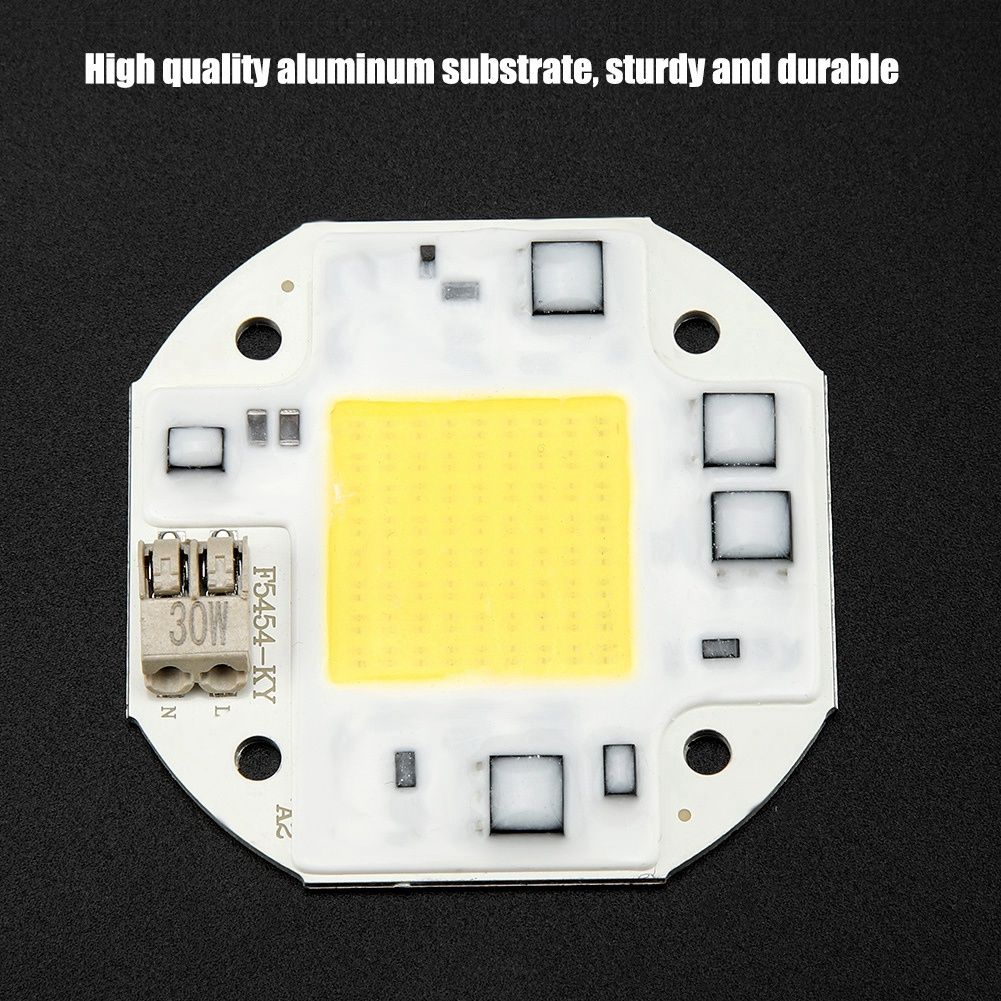 AC100-260V 30W Cold White High Power Integrated Chip Light Source COB Bead Spotlight Bulb