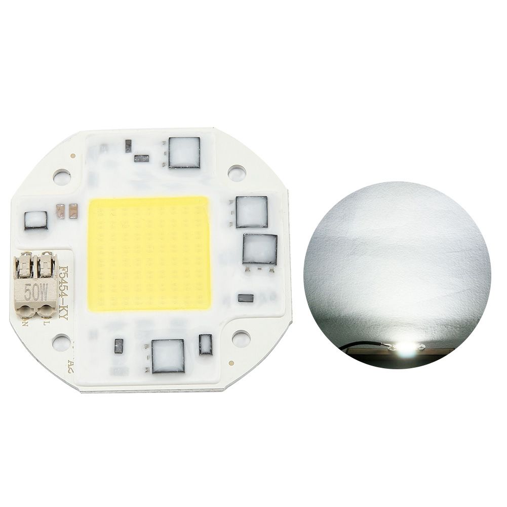 AC100-260V 50W Cold White High Power Integrated Chip Light Source COB Bead Spotlight Bulb