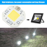 AC100-260V 50W Cold White High Power Integrated Chip Light Source COB Bead Spotlight Bulb - Close-Up Angle