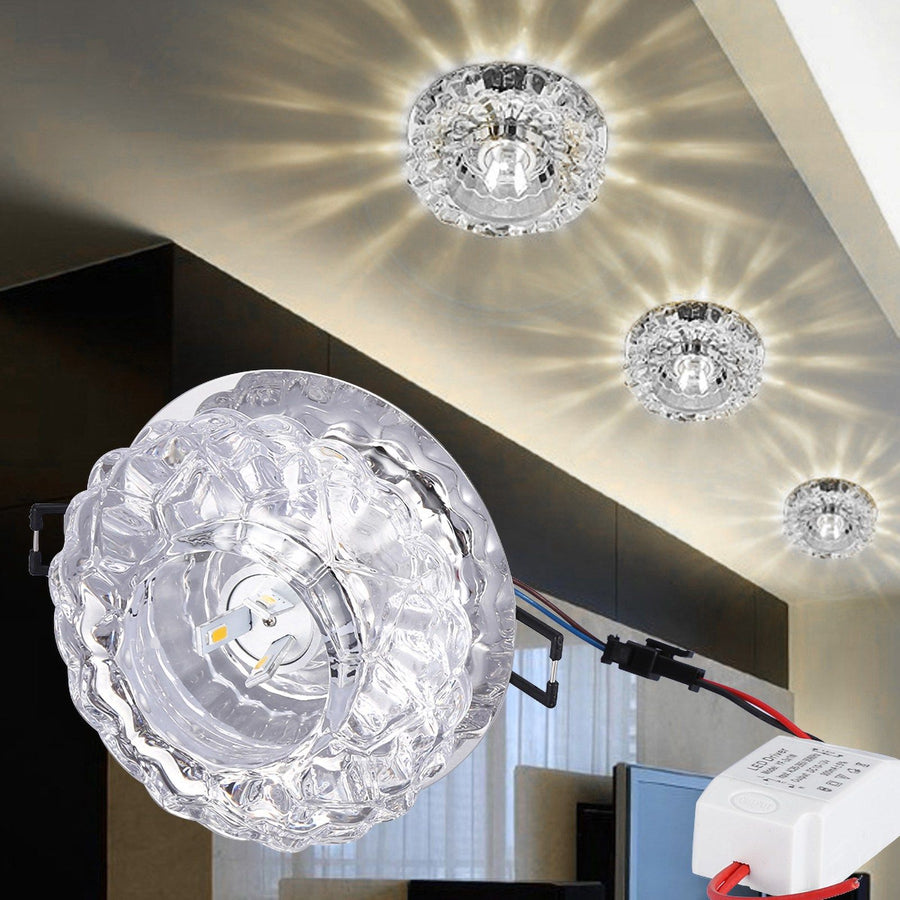 3W LED Ceiling Recessed Downlight Lighting Fixture Lamp Spot Light Home Decoration White Light