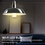 B22 AC85-265V 7W RGBW LED Light Bulb Smartphone Controlled Wi-Fi Smart Lamp Bulbs - Rear View