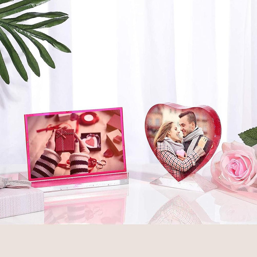 Resin Photo Frame Molds Personalized Photo Frame Mold Heart and Rectangle Pattern for DIY Crafts Home Decor