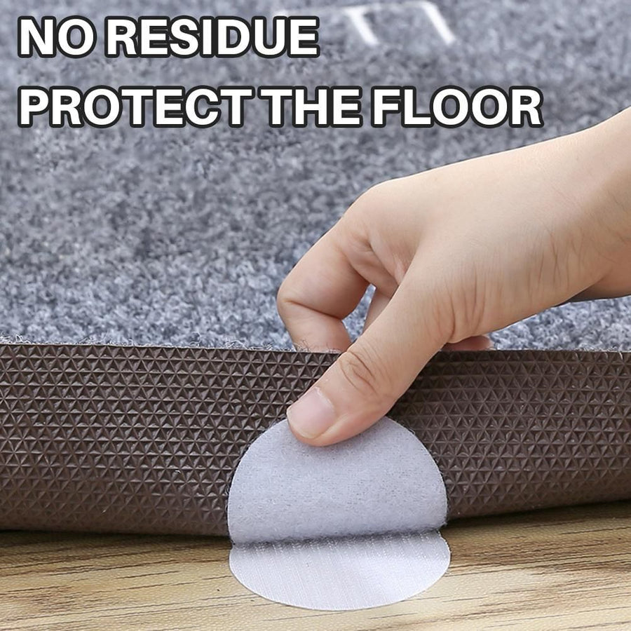 10 Pairs Fixed Tapes Round Dot Hook and Loop Adhesive Tapes for Fixing Household Bedclothes Sofa Cushion Carpet