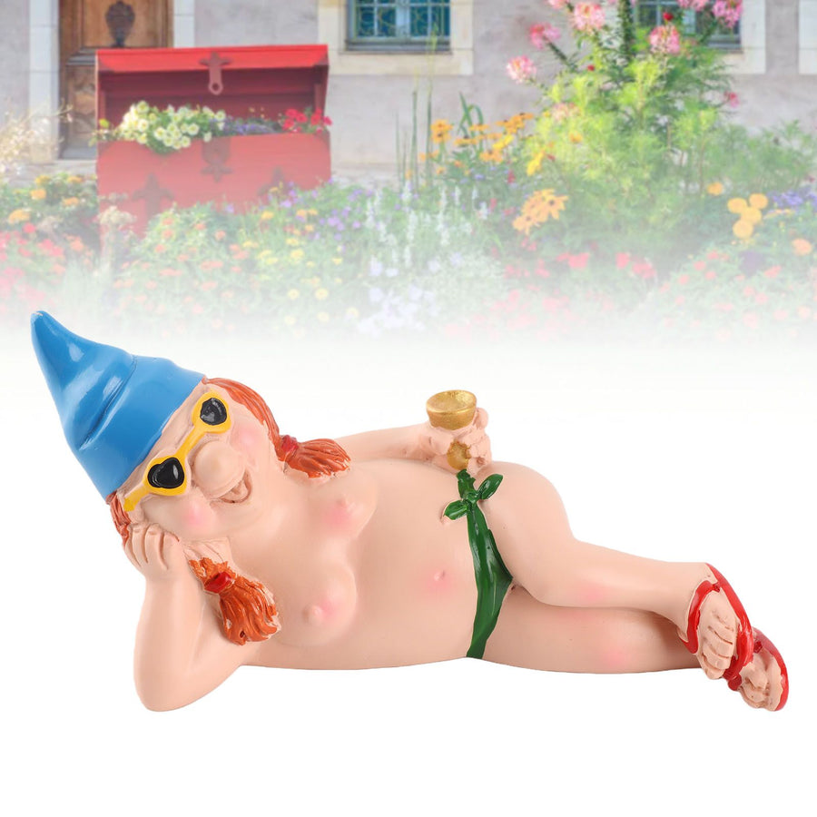 Garden Goblin Art Decoration Funny Elf Statue Resin Dwarf Naughty Garden Statue for Home Garden Decoration