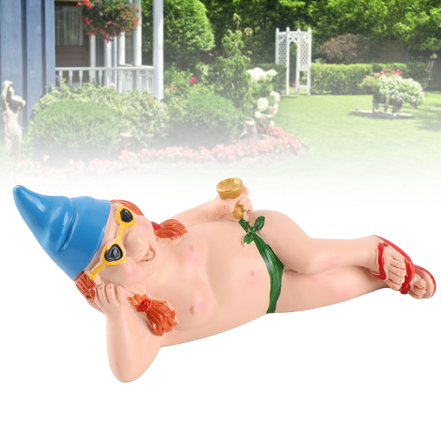 Garden Goblin Art Decoration Funny Elf Statue Resin Dwarf Naughty Garden Statue for Home Garden Decoration