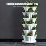 Flower Pot Tray with Wheels Wheeled Planter Saucer Tray Potted Flower Pot Tray for Indoor Outdoor