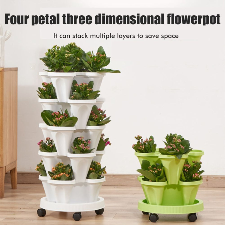 Flower Pot Tray with Wheels Wheeled Planter Saucer Tray Potted Flower Pot Tray for Indoor Outdoor